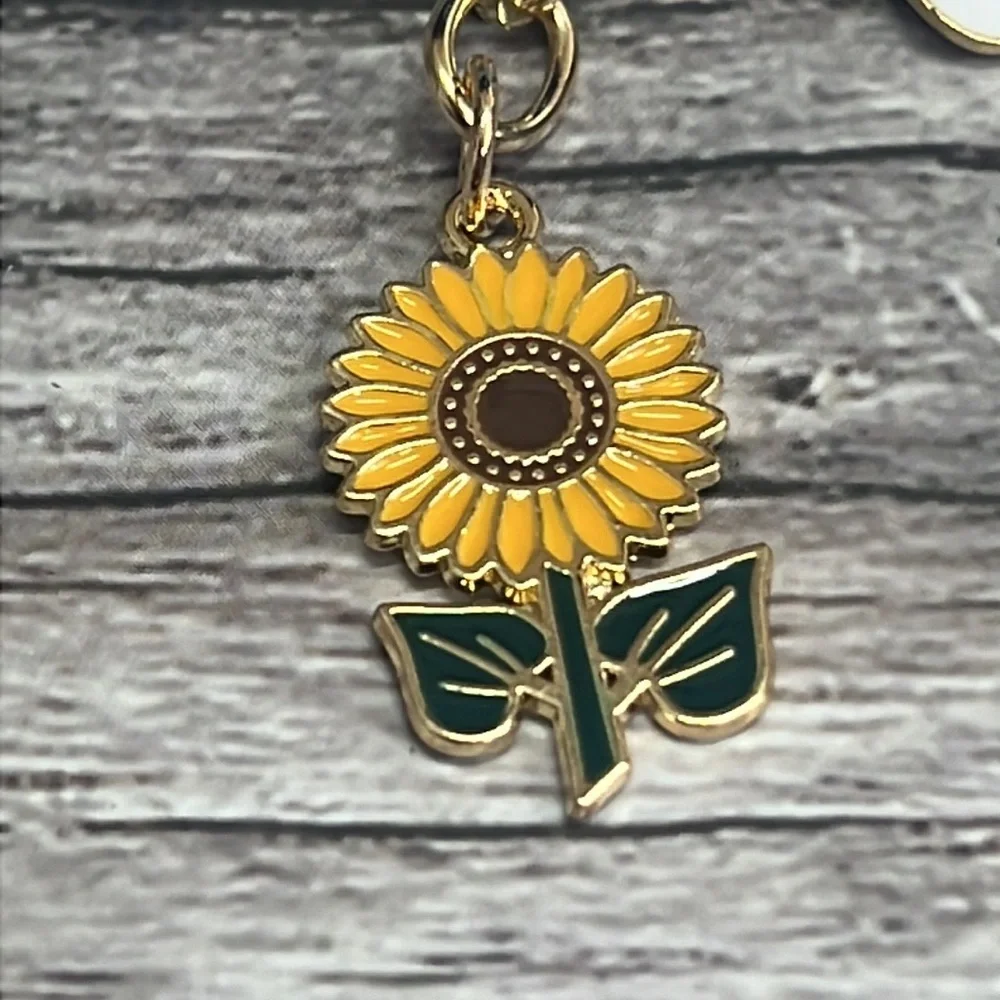 Bee and Sunflower Keychain